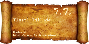 Tisztl Tünde névjegykártya