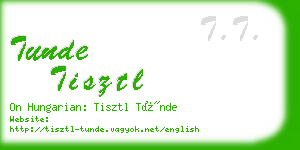 tunde tisztl business card